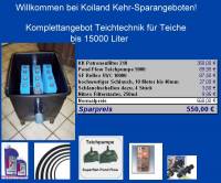 Teichtechnik Komplettangebot f�r 15.000 Liter Teich