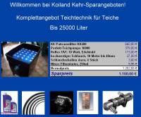Teichtechnik Komplettangebot f�r 25.000 Liter Teich