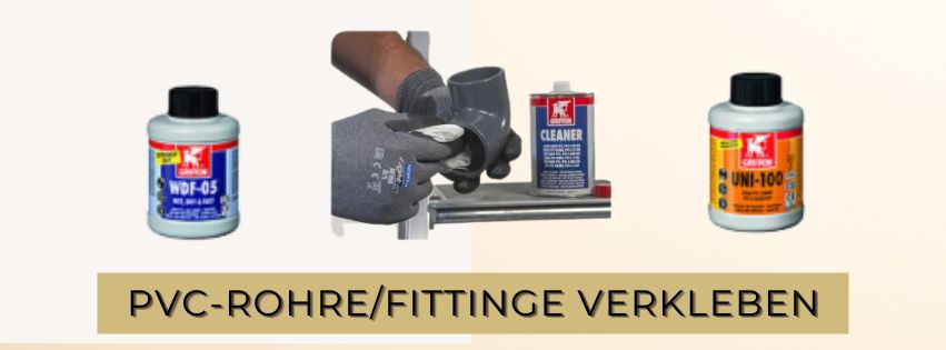 PVC Rohre Fittinge verkleben