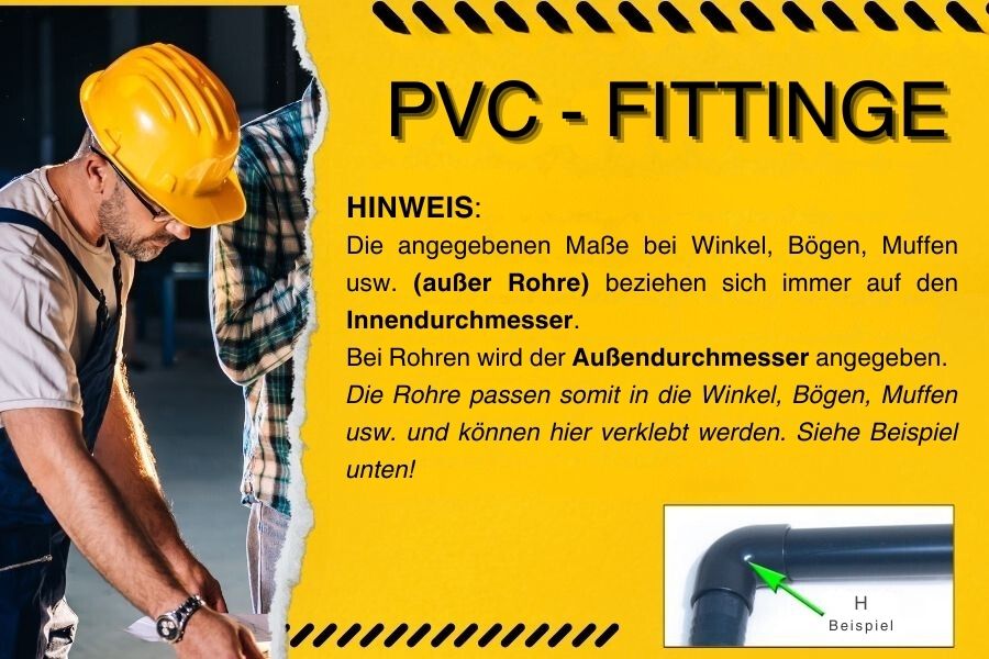PVC-Fittings Fittinge Winkel Bögen