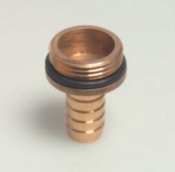 Messing Schlauchtülle mit Bund und O-Ring