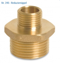 Messing Reduzier- Doppelnippel 2x Aussengewinde