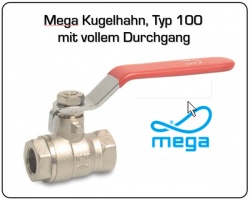 Mega KUGELHAHN Messing vernickelt Typ 100