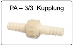 PA Nylon 3/3 Kupplung weiß