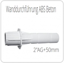 Wanddurchführung ABS für Beton, 2 Zoll AG + 50 mm