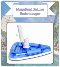 MegaPool DeLuxe, transparenter, gusseisenbeschwerter Bodensauger