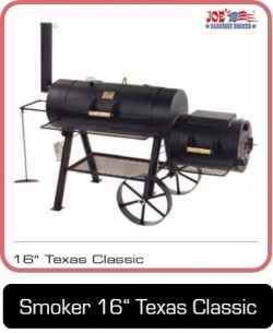Smoker 16 Zoll Texas Classic mit einer größeren Garkammer.
