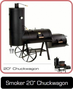 Smoker 20 Zoll Chuckwagon, sehr gut geeignet für den gewerblichen Bereich.