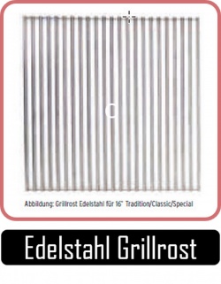 JOEs Edelstahl Grillrost aus Edelstahl, RechteckForm, für Garkammer