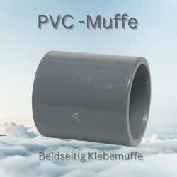 PVC-MUFFE beidseitig Klebemuffe