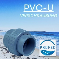 PVC-U 3/3 VERSCHRAUBUNG Kupplung beidseitig mit Klebemuffe
