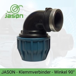 PP - WINKEL 90° KLEMMVERBINDUNG + INNENGEWINDE
