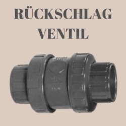 PVC - RÜCKSCHLAGVENTIL beidseitige Klebemuffe
