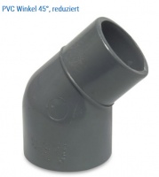 PVC-U Winkel 45°, reduziert, PVC Fitting