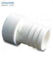 ABS Schlauchtülle 50mm x 38mm Tülle weiß