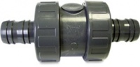 PVC Rückschlagventil mit 2x 38mm Tülle