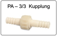 PA Nylon 3/3 Kupplung weiß