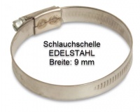 Schlauchschelle EDELSTAHL Breite 9 mm