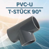 PVC-T-STÜCK 90° mit 3x Klebemuffe