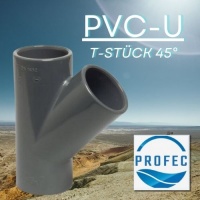 PVC-T-STÜCK 45° mit 3x Klebemuffe