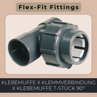 Flex Fit T-Stück 90° reduziert