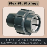 Flex-Fit Verschraubung Klemmverbindung x Klebemuffe