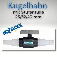 Kugelhahn mit Stufenschlauchtülle 25/32/40 mm