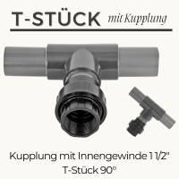 PVC-Element bestehend aus: Kupplung mit IG, T-Stück und PVC-Druckrohr 50 mm